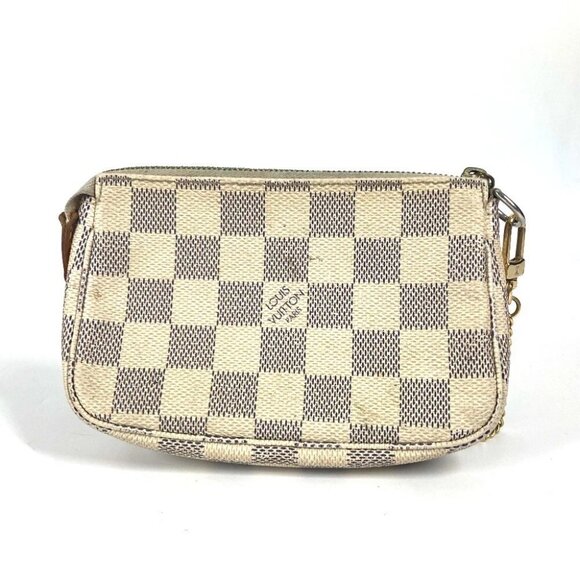LOUIS VUITTON N58010 Damier Azur Mini PochetteAccessoires Pouch Hand Bag - Picture 2 of 11